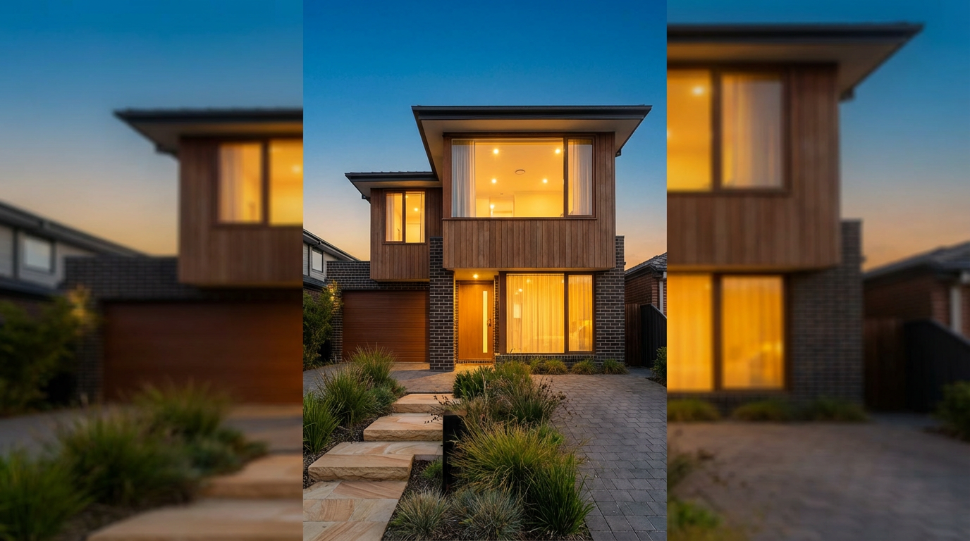 Atmospheric residential build imagery